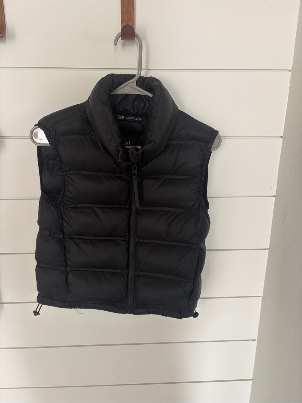 Zara Black Quilted Puffer Vest for Kids